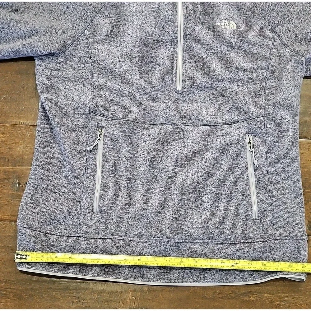 The North Face Half-Zip Fleece Hoodie Womens XL BEAUTIFUL PURPLE With Hood